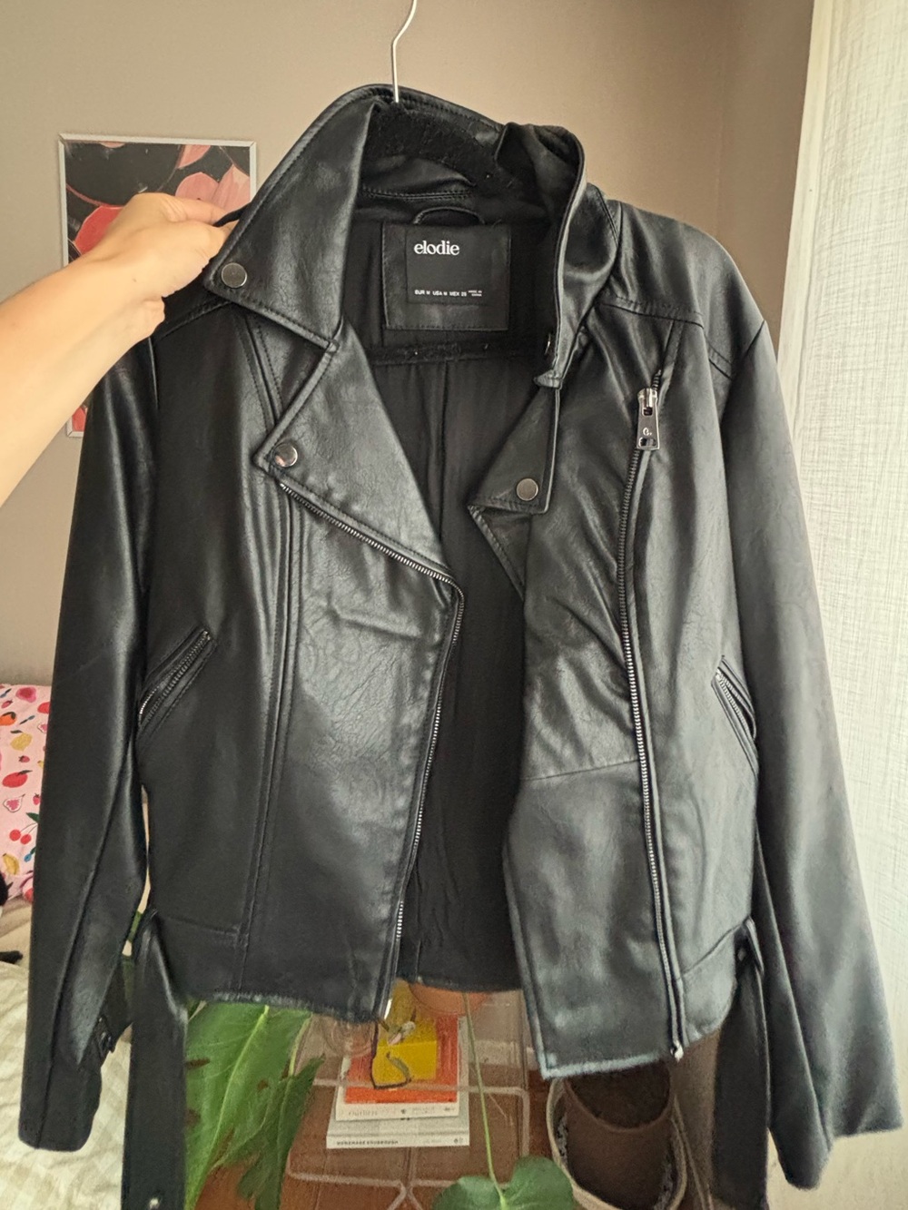 Elodie vegan leather moto jacket